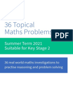 36 Topical Maths Problems: Summer Term 2021 Suitable For Key Stage 2