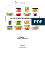 Food Processing NC Ii: Grade 11