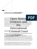 Open Source Evidence and The International Criminal Court