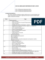 Course Outline Se 301: Research Methods in Education: Instructors