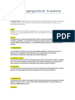 Estados de Agregación de La Materia