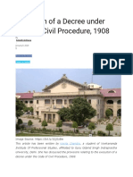 Execution of A Decree Under Code of Civil Procedure