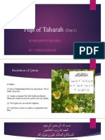 Fiqh of Taharah Day 1