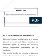 Chapter One: Introduction To Information Assurance and Security (ITEC4143)