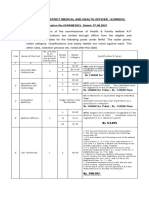 Office of The District Medical and Health Officer: Kurnool Notification No.03/NHM/2021, Dated: 07.08.2021