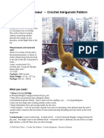 One-Piece Dinosaur - Crochet Amigurumi Pattern: What You Need