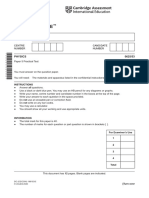 Cambridge IGCSE: PHYSICS 0625/53