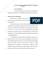 Specs of Soya Pandesal IPR Composition