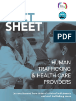 Sheet: Human Trafficking & Health Care Providers