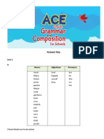 Answer Key: Unit 1 A. Nouns Adjectives Pronouns