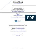 Simulation: Terminology For Model Credibility