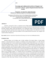 Antibacterial Activity of - em - Spathodea Campanulata - em - P. Beauv