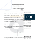 Class 10 Polynomial Practice Questions