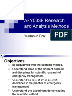 AFY533E Research and Analysis Methods: Yurdanur Ünal