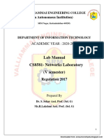 CS8581 Networks Lab Manual Valliammai