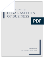 Legal Aspects of Business: Assignment in Lieu of Missed Quiz