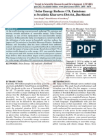 Acceptance of Solar Energy Reduces CO2 Emissions An Evidence From Seraikela Kharsawa District, Jharkhand