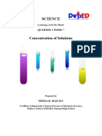 Science: Concentration of Solutions