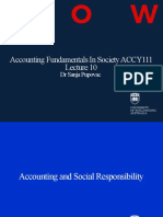 Accounting Fundamentals in Society ACCY111: DR Sanja Pupovac