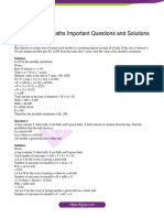 ICSE Class 10 Maths Important Questions and Solutions