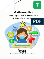 First Quarter - Module 7 Scientific Notation: Mathematics