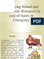 Identifying School and Community Resources in Case of Injury or Emergency