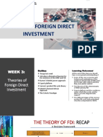 Theories of Foreign Direct Investment: Multinational Firms: Week 3