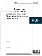 BS en ISO 2063-2005. Thermal Spraying. Metallic and Other Inorganic Coatings. Zinc, Aluminium and Their Alloys