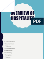 Chapter 1.2 Overview of Hospitality FRONT OFFICE