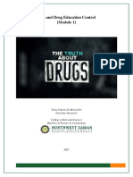 Vice and Drug Education Control (Module 1) : Trina Valerie D. Merencillo Part-Time Instructor