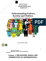 Understanding Culture, Society and Politics: First Quarter - Module 1