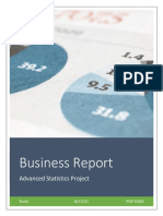 Business Report: Advanced Statistics Project