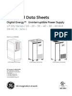 GE LP33 Series 10 60kVA Technical Data Sheet
