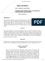 First Division: Norberto Cruz Y Bartolome, Petitioner, vs. People of The Philippines, Respondent. Decision