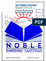 Noble Public School: Admission Form