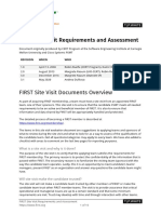 FIRST Site Visit Requirements and Assessment: Tlp:White