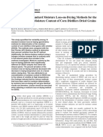 Comparison of STD Moisture Loss On Drying For Determination Moisture Content of Corn Distiller Dried Grains With Solubles