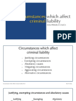 Circumstances Which Affect Criminal Liability - Part I