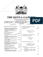 The Kenya Gazette: Vol. CXXII-No. 187 NAIROBI, 16th October, 2020 Price Sh. 60