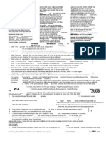 Form W-4 (2008) : Employee's Withholding Allowance Certificate