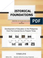 Historical Foundations: Kristine Joy M. Ballescas Med-CI