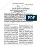 Comprehensive Data Analysis and Prediction On IPL Using Machine Learning Algorithms Valarmathi B 2113j1