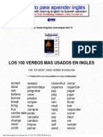 Los 100 Verbos Mas Usados en Ingles