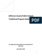 Jefferson County Public Schools Traditional Program Guidelines (2018)