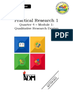 Practical Research 1: Quarter 4 - Module 1: Qualitative Research Design