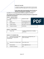 This Checklist Must Be Completed Before Potential Participants Are Approached To Take Part in Any Research