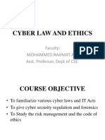 Cyber Law and Ethics Syllabus