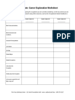 Career Exploration Worksheet