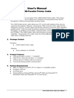 Usb-Parallel Printer Cable User's Manual