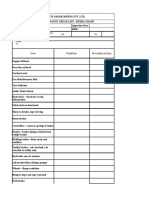 Condition Necessary Actions: Yes No Does Operator Perform Daily Inspection and Test? Crane No